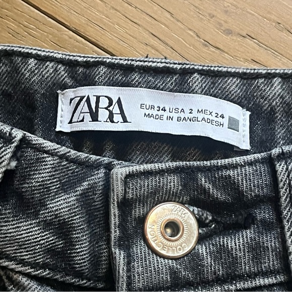 Grey high waist Zara denim jeans - Picture 4 of 4
